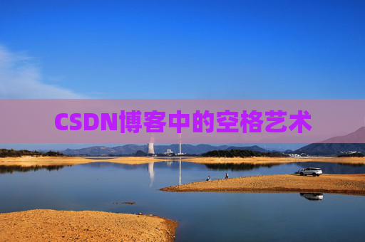 CSDN博客中的空格艺术